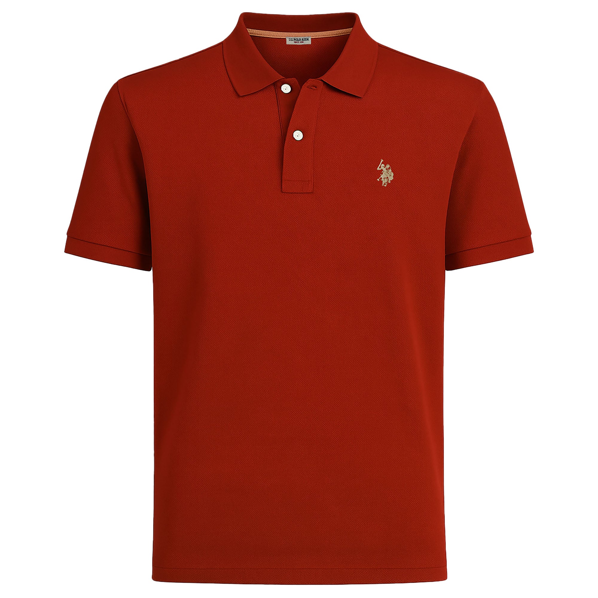 U.S. POLO ASSN. Herren Poloshirt - Piquet, Logo-Stickerei, Cotton Stretch