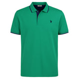 U.S. POLO ASSN. Herren Poloshirt mit Kontrast-Details - Piquet, Logo, Cotton Stretch