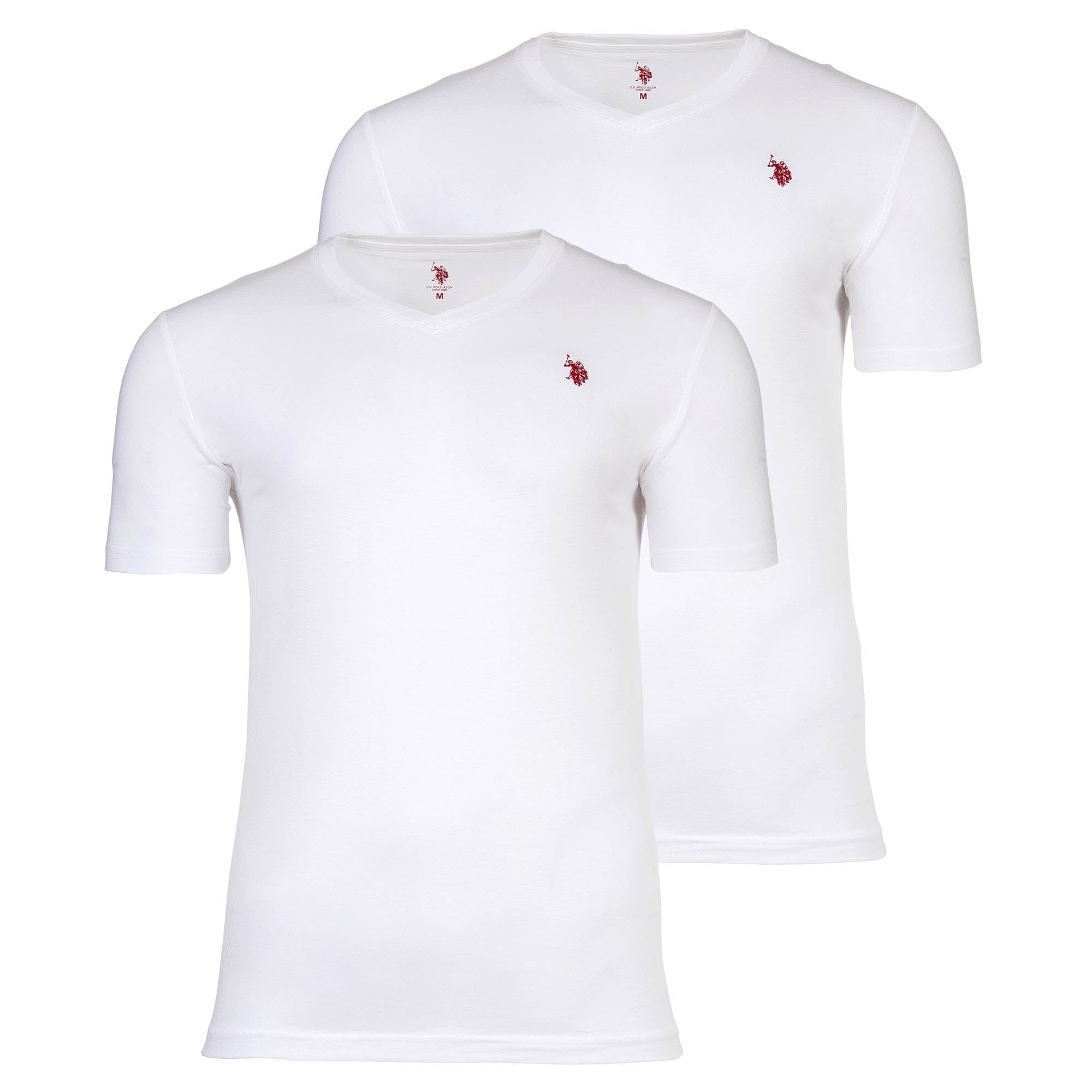 U.S. POLO ASSN. Men's T-shirts, 2-pack - V-neck, embroidered logo, cotton