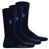 U.S. POLO ASSN. Herren Socken, 3er Pack - Business-Socken, Logo, Baumwoll-Mix