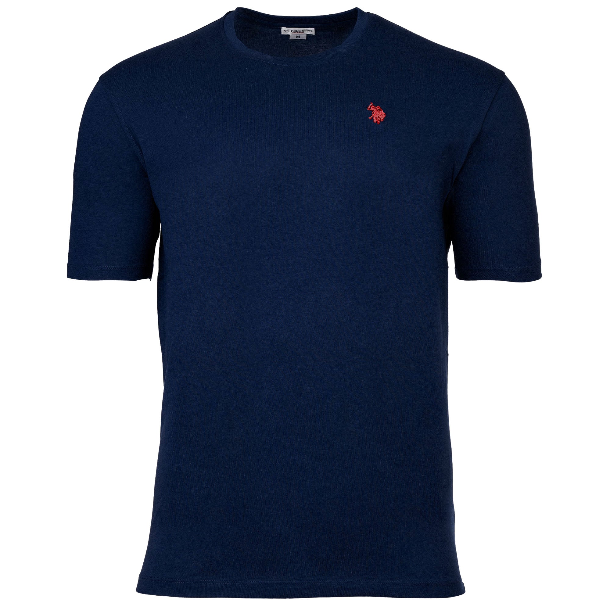 U.S. POLO ASSN. Herren T-Shirt - Carded Jersey, Rundhals, Logo-Stickerei, Baumwolle