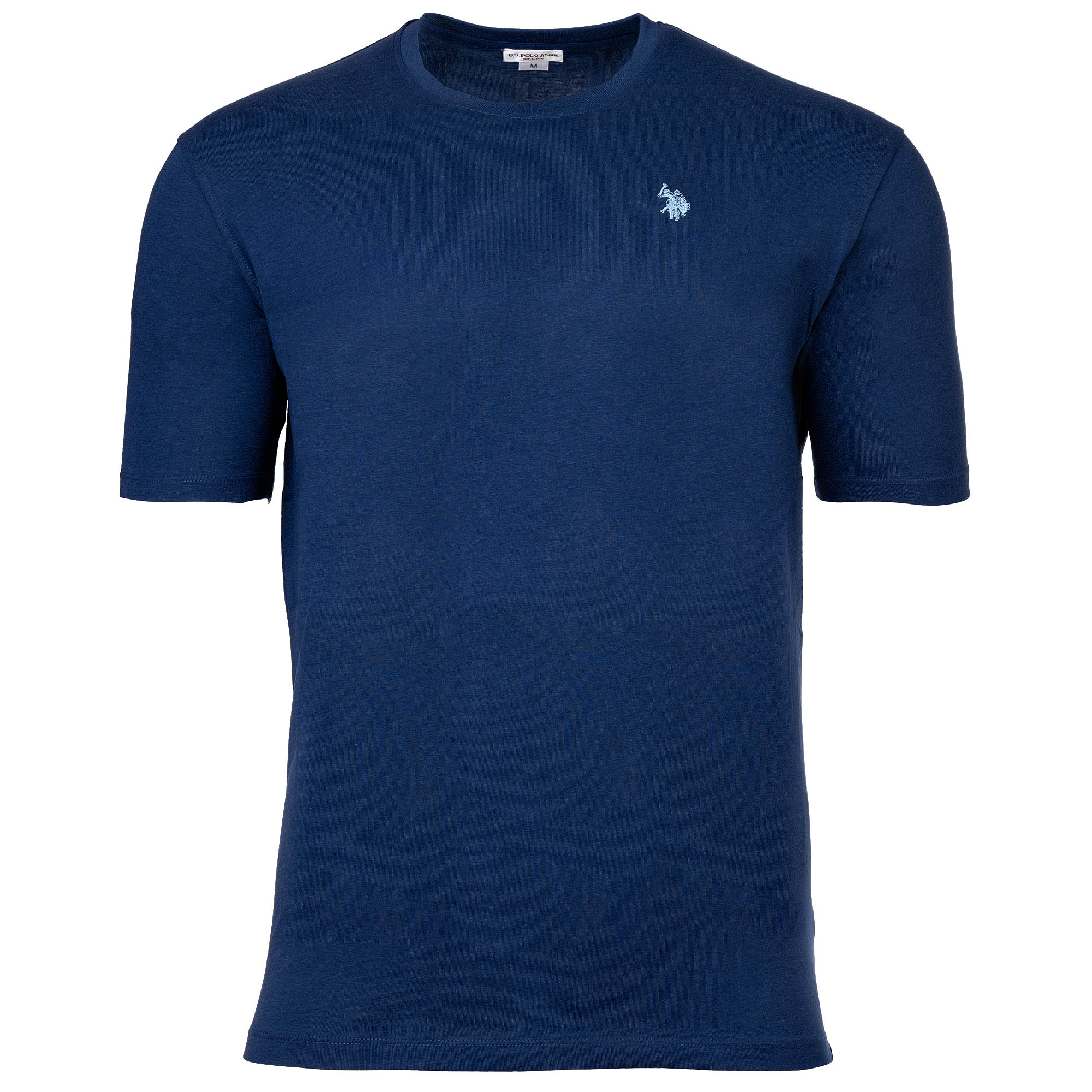 U.S. POLO ASSN. Herren T-Shirt - Carded Jersey, Rundhals, Logo-Stickerei, Baumwolle