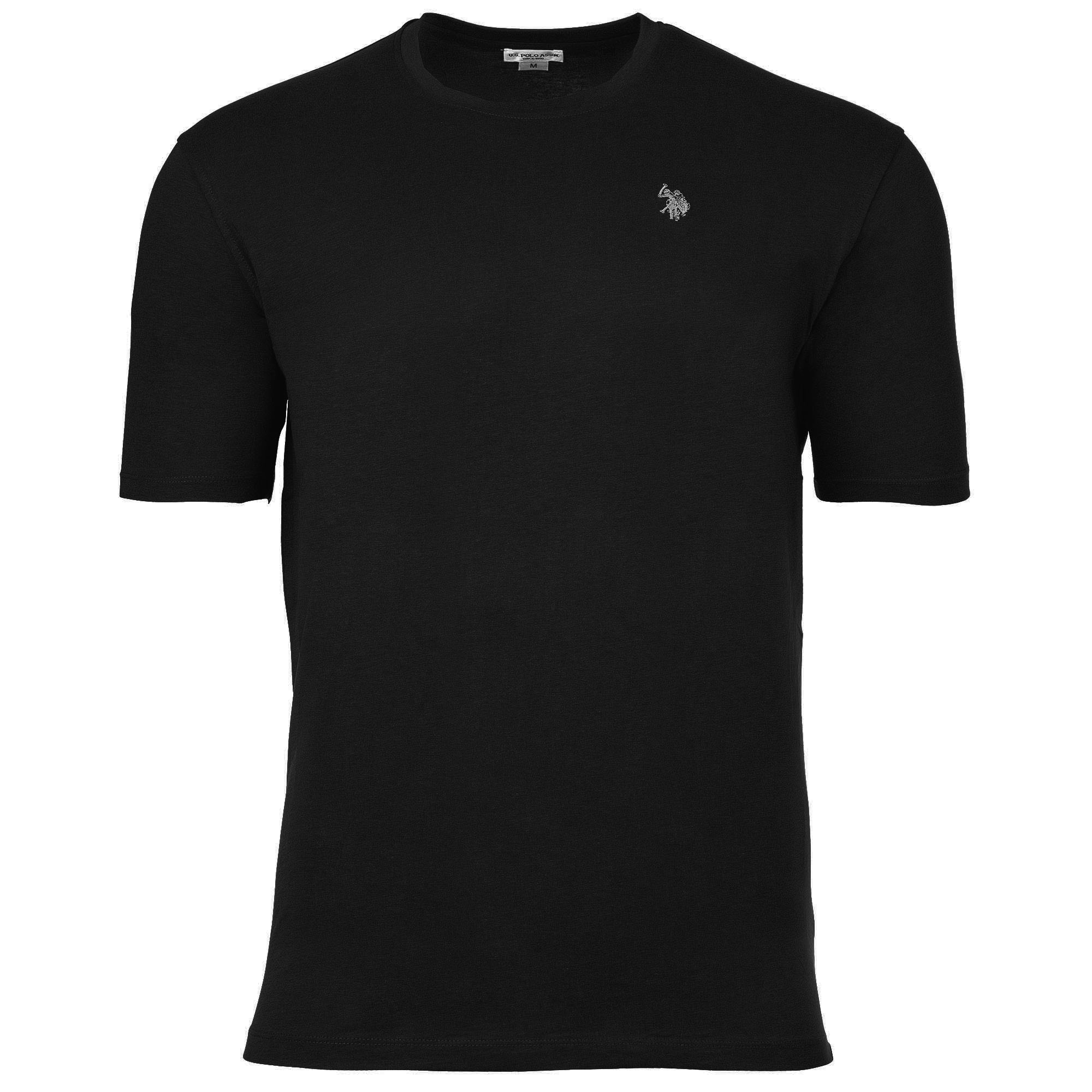 U.S. POLO ASSN. Herren T-Shirt - Carded Jersey, Rundhals, Logo-Stickerei, Baumwolle
