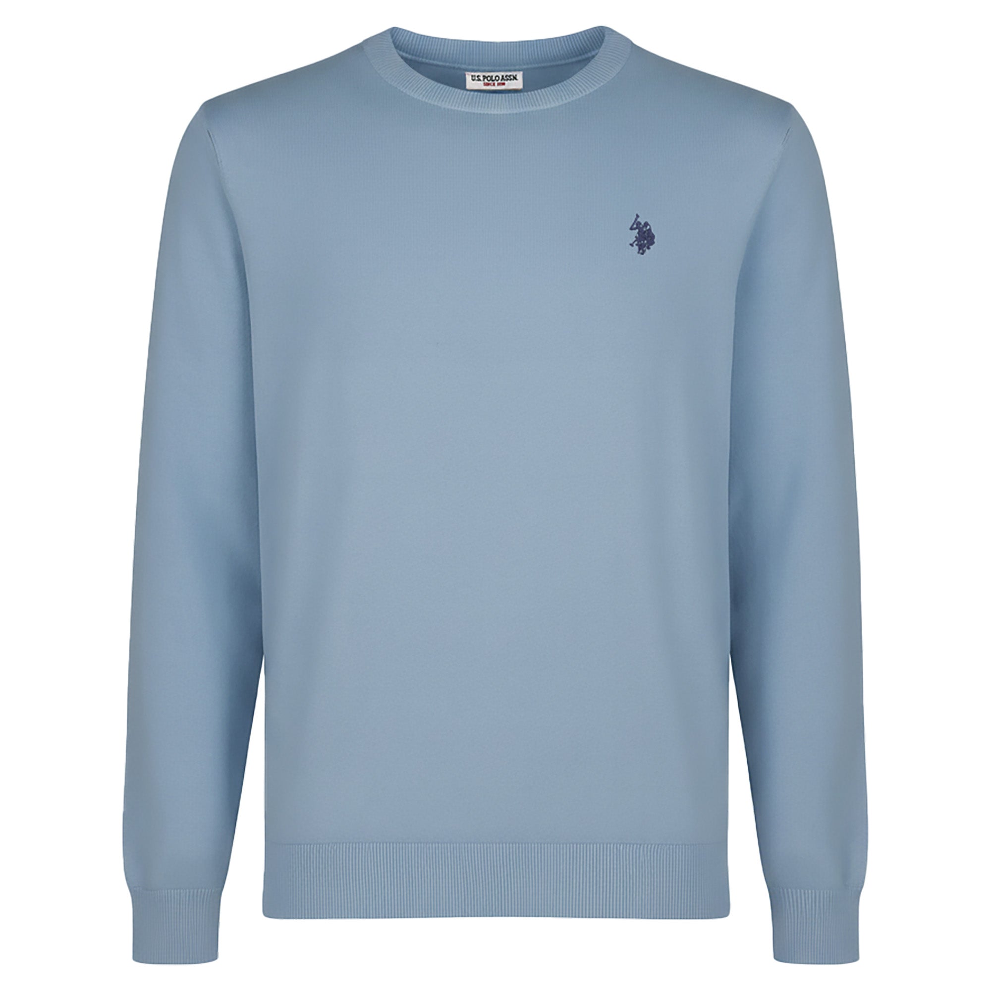 U.S. POLO ASSN. Herren Strickpullover - Rundhals, Logo-Stickerei, Baumwolle