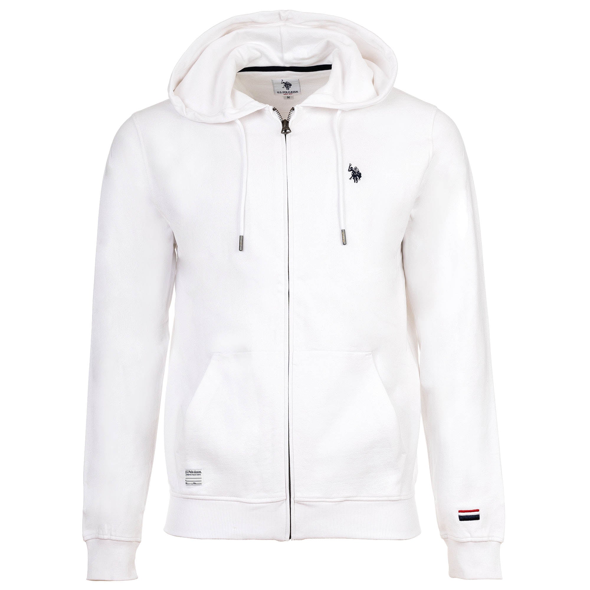 U.S. POLO ASSN. Herren Sweatjacke - Diagonal Fleece Carbon Finish, Zip- Jacke, Kapuze, Baumwolle