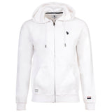 U.S. POLO ASSN. Men Sweat Jacket - Diagonal Fleece Carbon Finish, Zip Jacket, Hood, Cotton