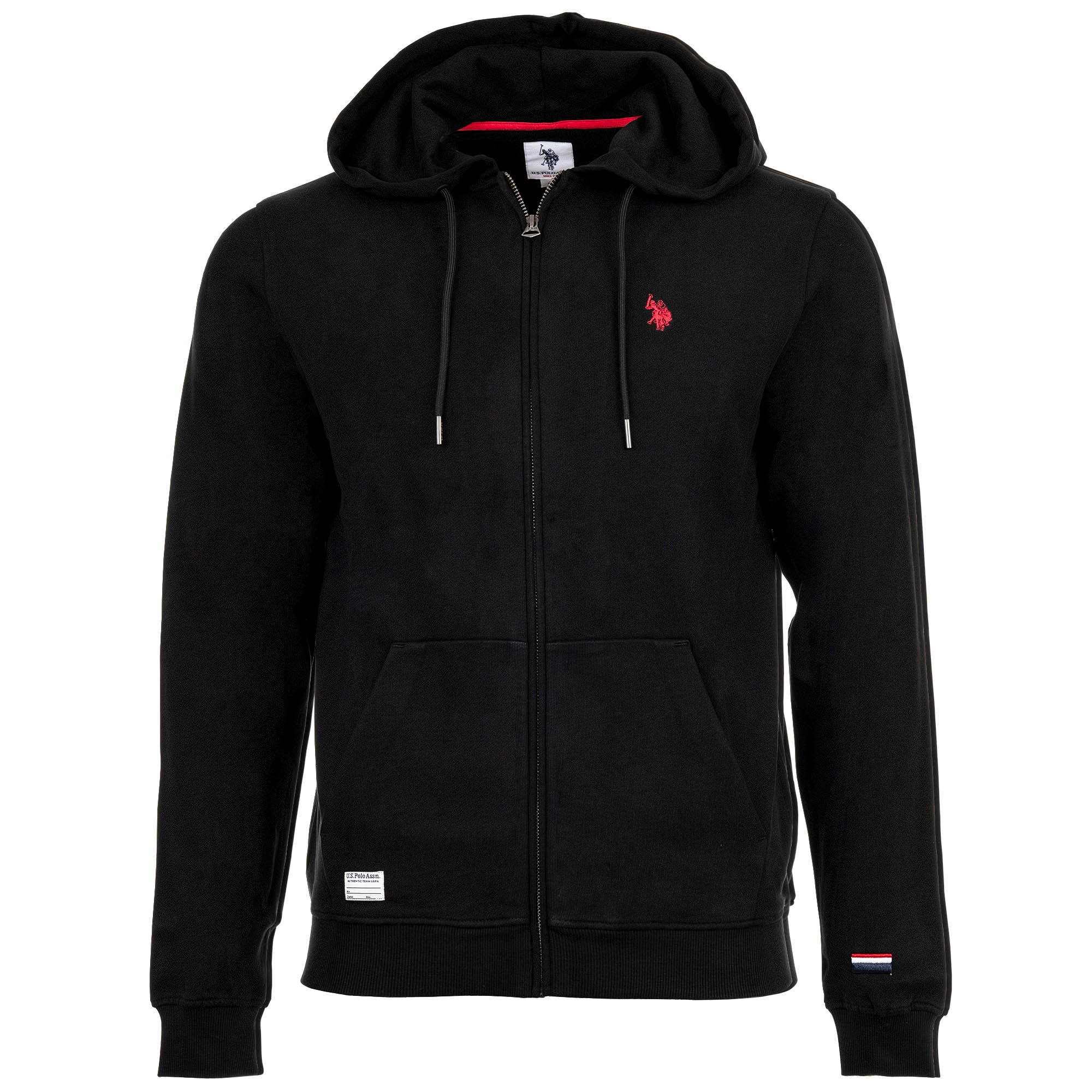 U.S. POLO ASSN. Men Sweat Jacket - Diagonal Fleece Carbon Finish, Zip Jacket, Hood, Cotton