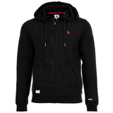 U.S. POLO ASSN. Men Sweat Jacket - Diagonal Fleece Carbon Finish, Zip Jacket, Hood, Cotton