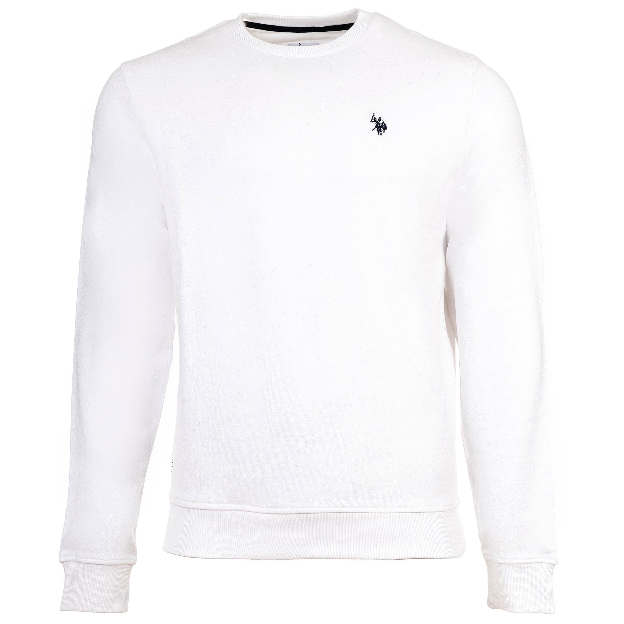 U.S. POLO ASSN. Herren Sweatshirt - Diagonal Fleece Carbon Finish, Rundhals, Baumwolle