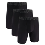 UNDER ARMOUR Men's Boxer Shorts, 3-pack - Performance Tech Long Boxer Solid 9 in, stretch, solid color