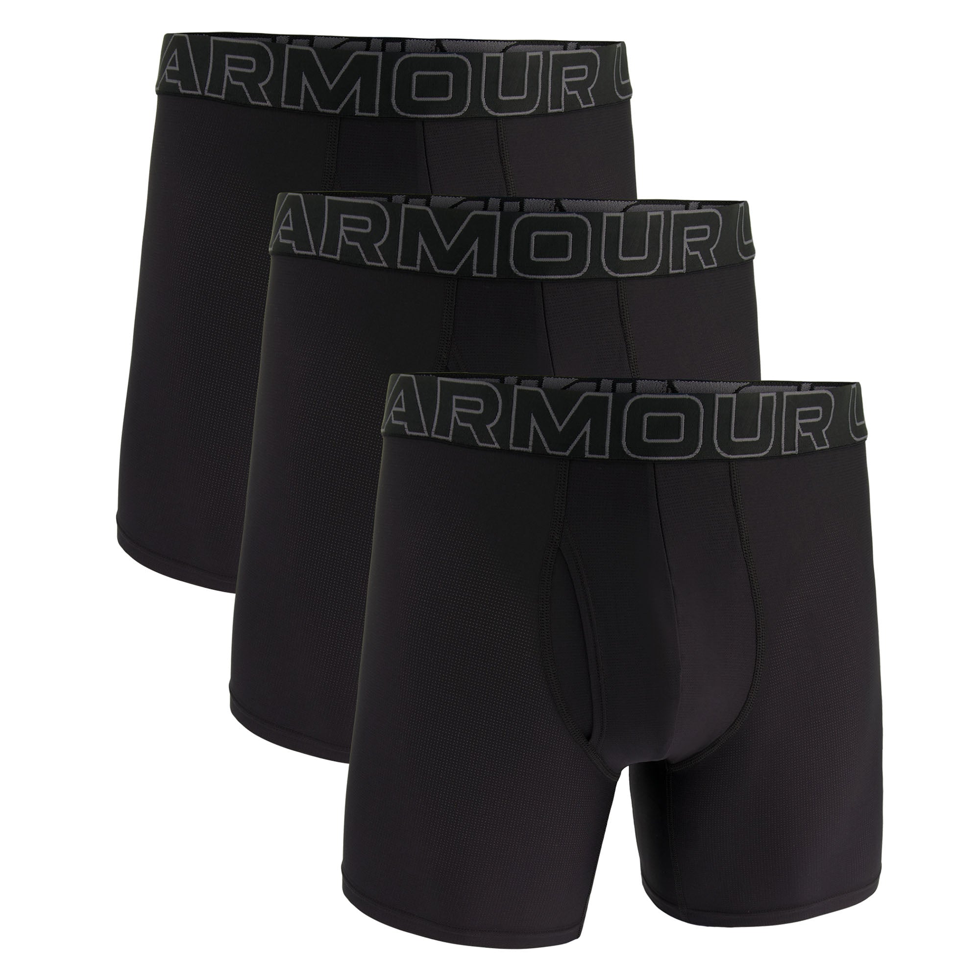 UNDER ARMOUR Herren Boxershorts, 3er Pack - Performance Tech Mesh Boxer Briefs Solid 6 in, Stretch, einfarbig