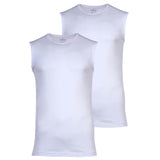 RAGMAN Herren Unterhemden, 2er Pack - Shirt, Baumwolle, Rundhals, einfarbig