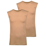 RAGMAN Herren Unterhemden, 2er Pack - Shirt, Baumwolle, Rundhals, einfarbig