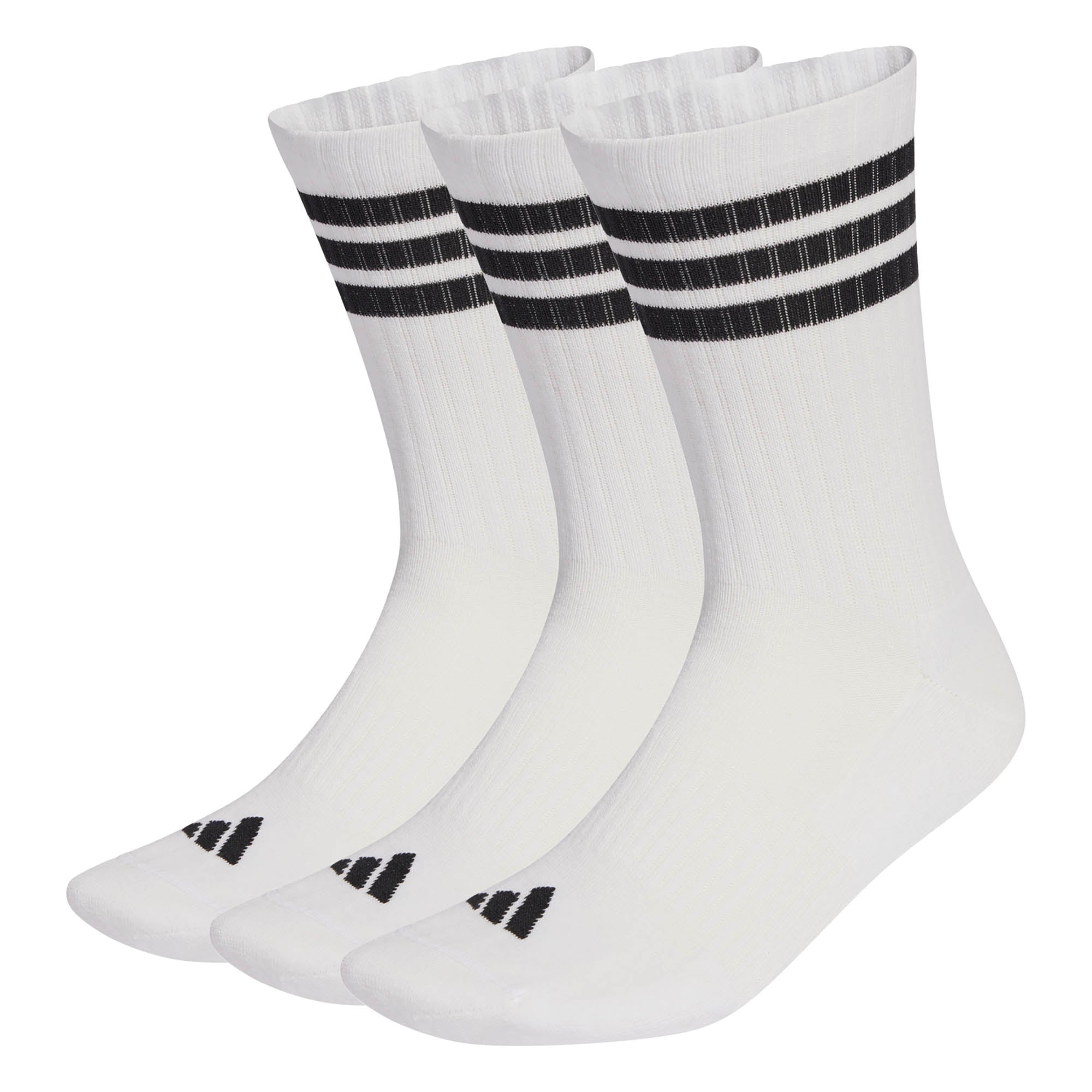 adidas Unisex Socken, 3er Pack - 3-Stripes Cushioned Sportswear Crew Socks, Logo, Streifen, gepolstert