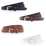 Vanzetti Women's Belt - narrow Leather Belt, Metal Buckle
