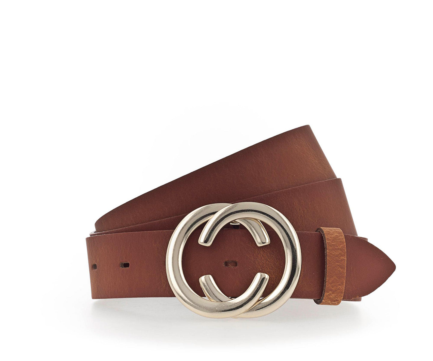 Vanzetti Ladies Belt - Leather Belt, Double Buckle, Unicoloured