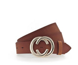 Vanzetti Ladies Belt - Leather Belt, Double Buckle, Unicoloured