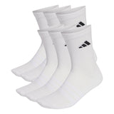 adidas Unisex Socks, 6-pack - Cushioned Crew Socks, Logo, padded, Solid Color