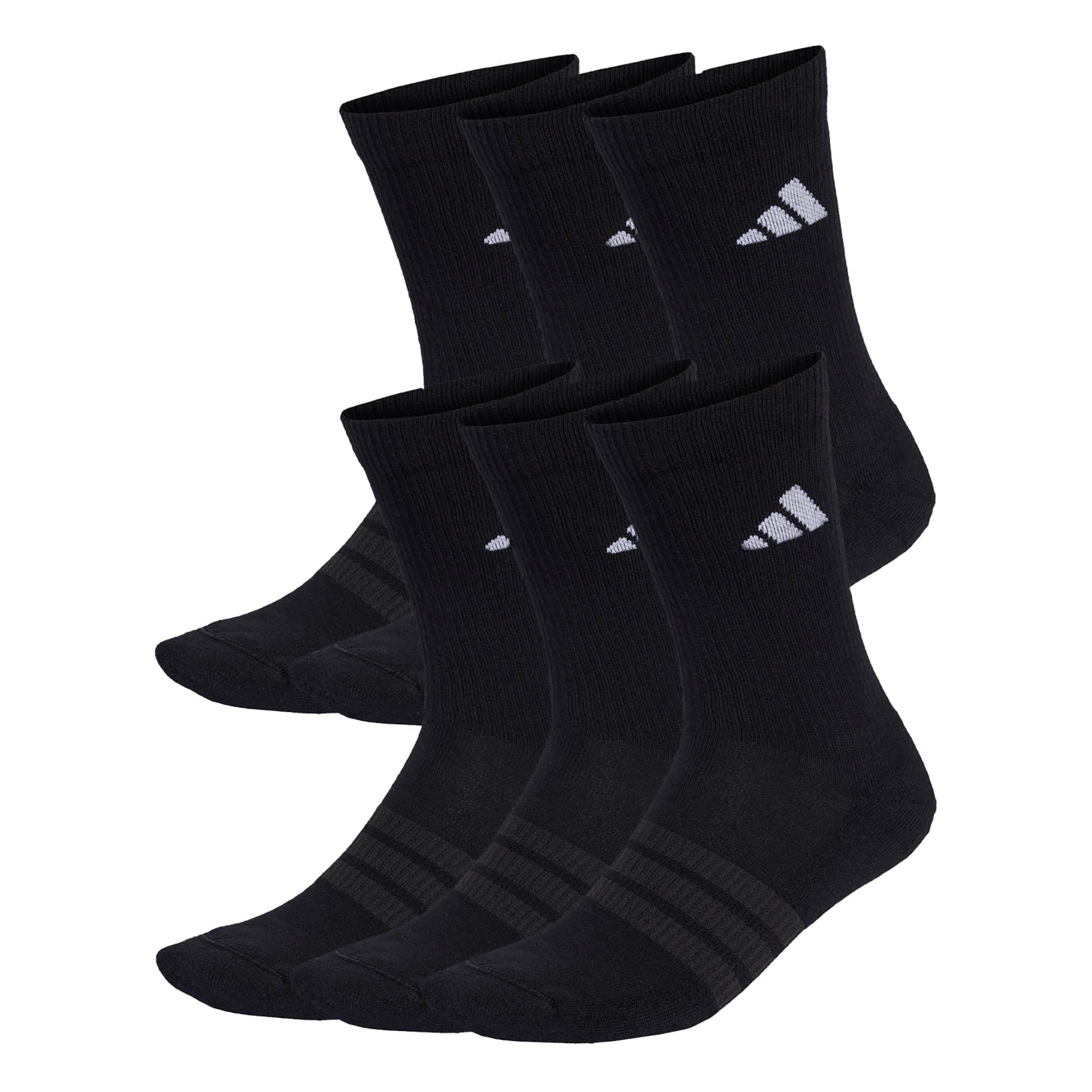 adidas Unisex Socken, 6er Pack - Cushioned Crew Socks, Logo, gepolstert, einfarbig