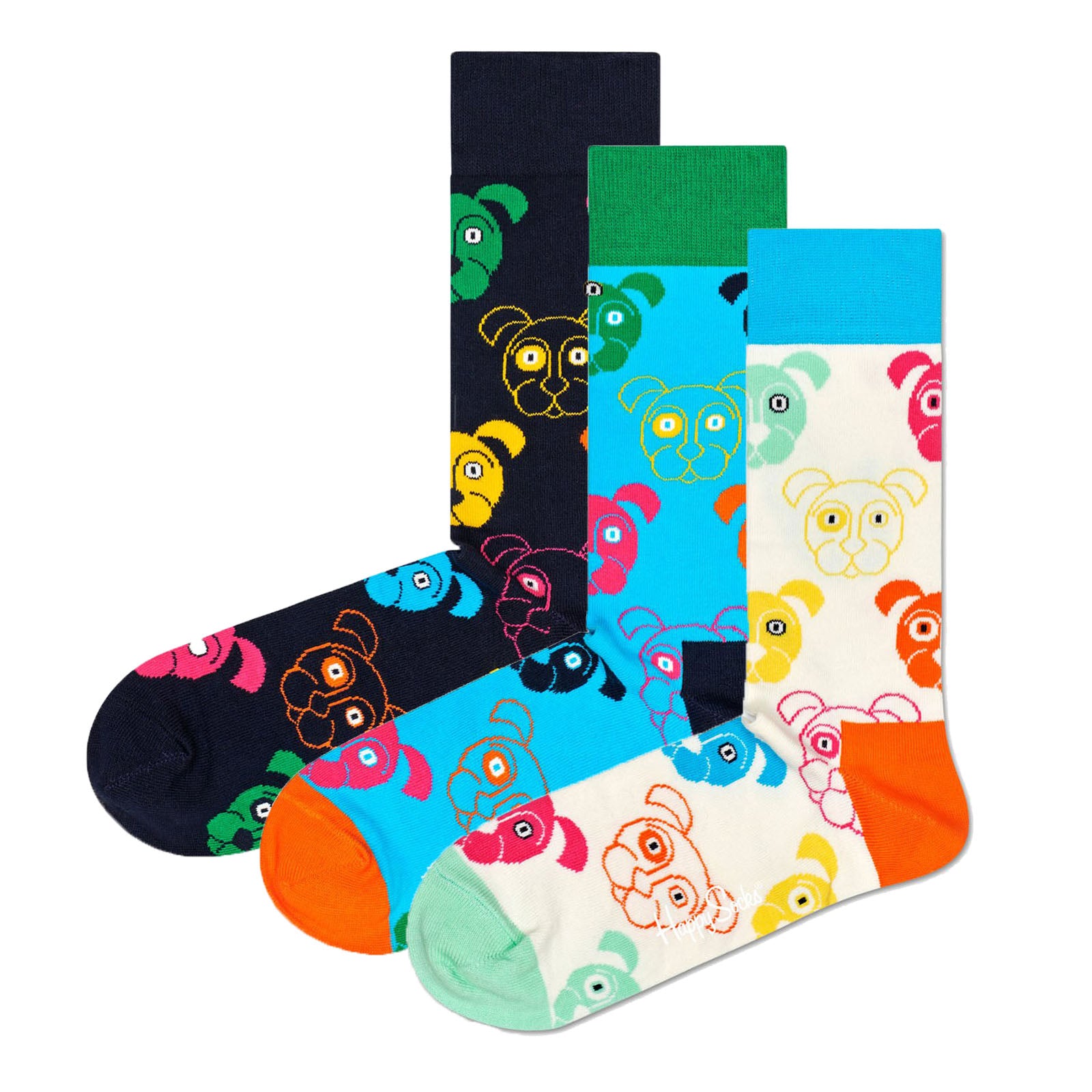 Happy Socks 3er Pack Unisex Socken - Geschenkbox, gemischte Farben