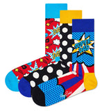 Happy Socks Men's Socks, 3 Pack - Father's Day, Gift Box, Mixed Colours