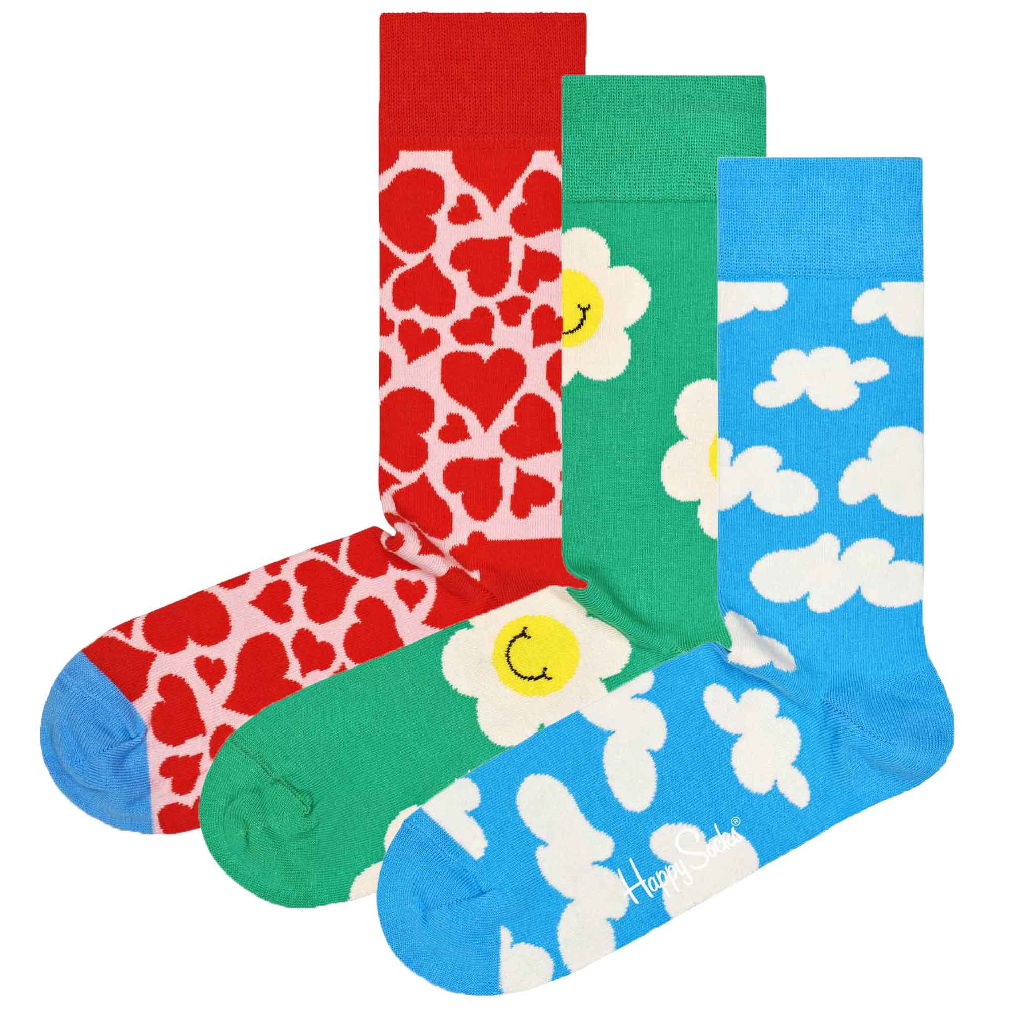 Happy Socks 3er Pack Unisex Socken - Geschenkbox, gemischte Farben