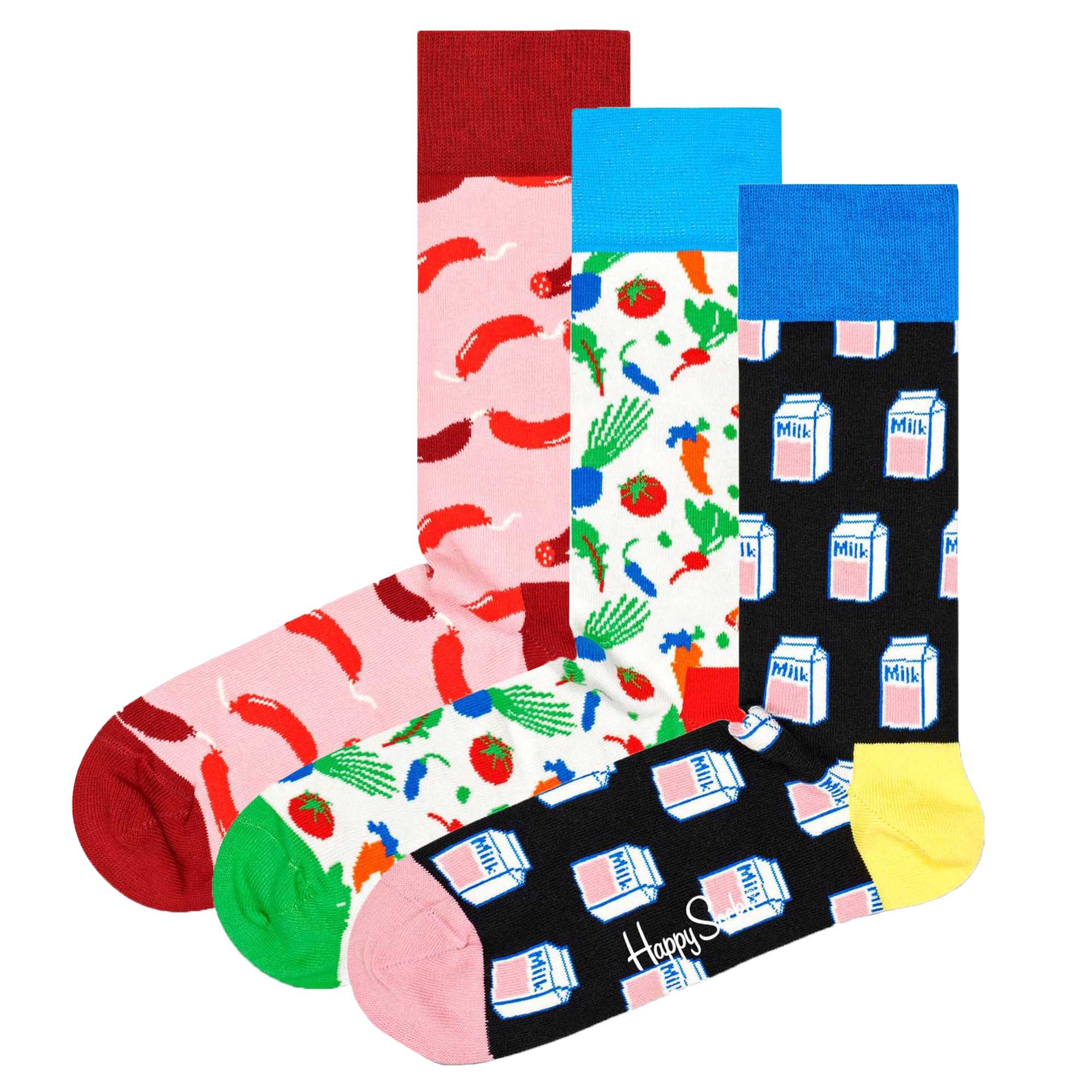 Happy Socks 3er Pack Unisex Socken - Geschenkbox, gemischte Farben