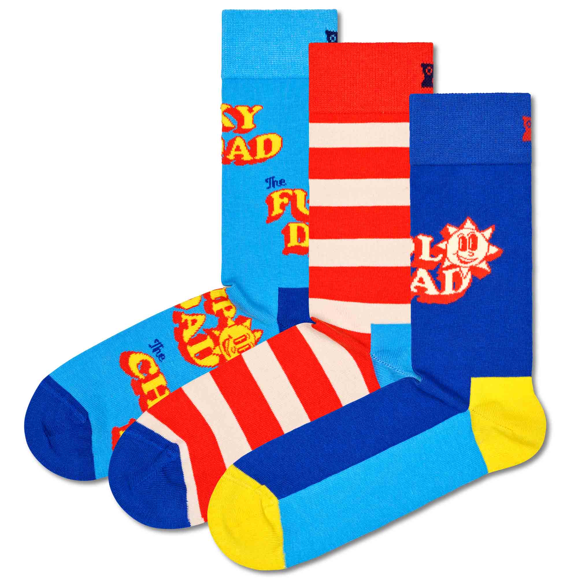 Happy Socks Men's Socks, 3 Pack - Father's Day, Gift Box, Mixed Colours