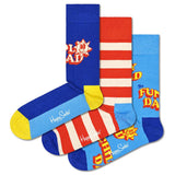 Happy Socks Men's Socks, 3 Pack - Father's Day, Gift Box, Mixed Colours