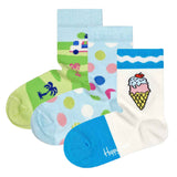 Happy Socks children's socks unisex, 3-pack - gift box, organic cotton, colour mix