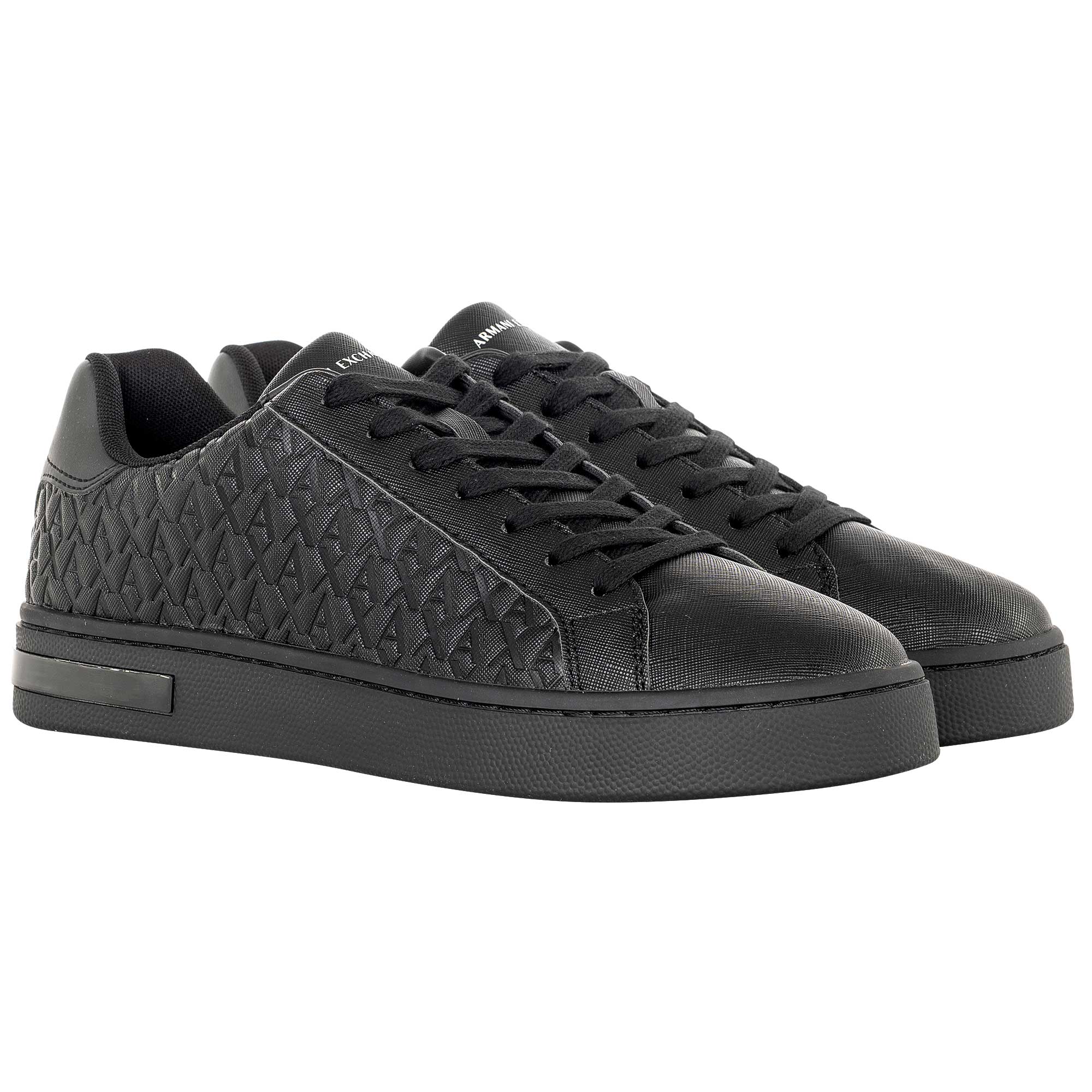 A|X ARMANI EXCHANGE Herren Sneaker - London, Saffiano-Logo-Prägung, Kunstleder
