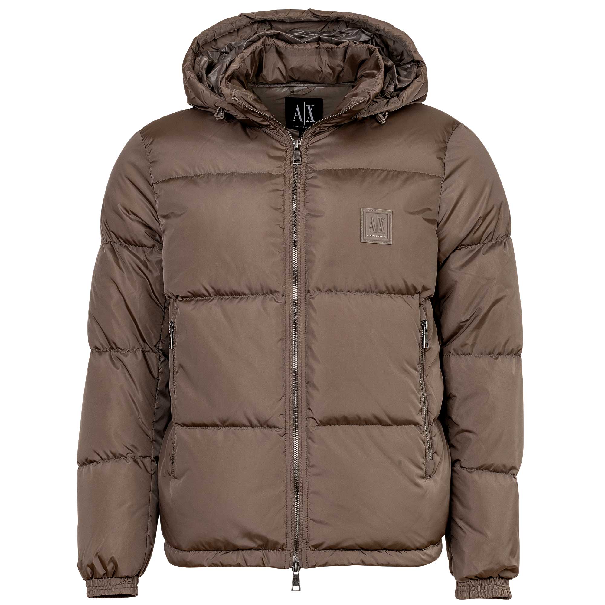 A|X ARMANI EXCHANGE Herren Daunenjacke - Steppjacke mit Kapuze, Reißverschluss, Echte Daunen, Warm Gefüttert
