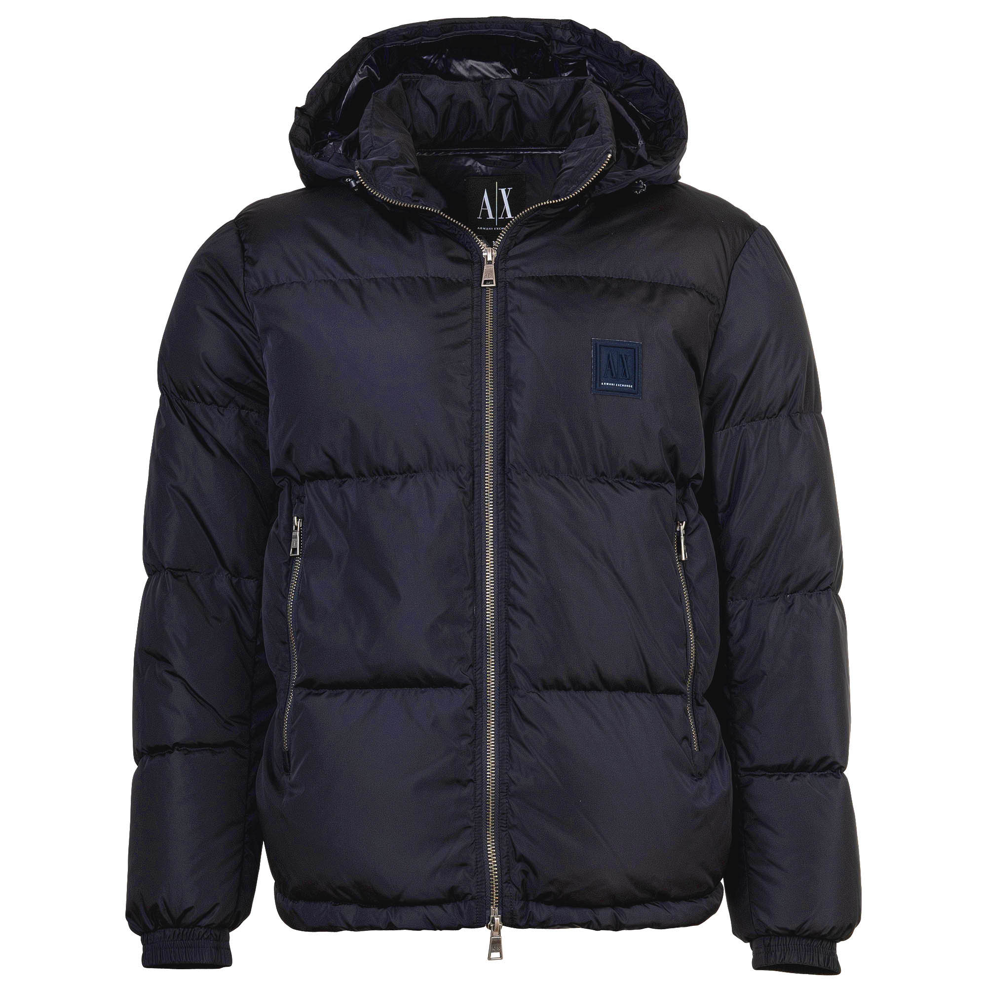 A|X ARMANI EXCHANGE Men's Down Jacket - Quilted jacket with hood, zipper, real down, warm lining