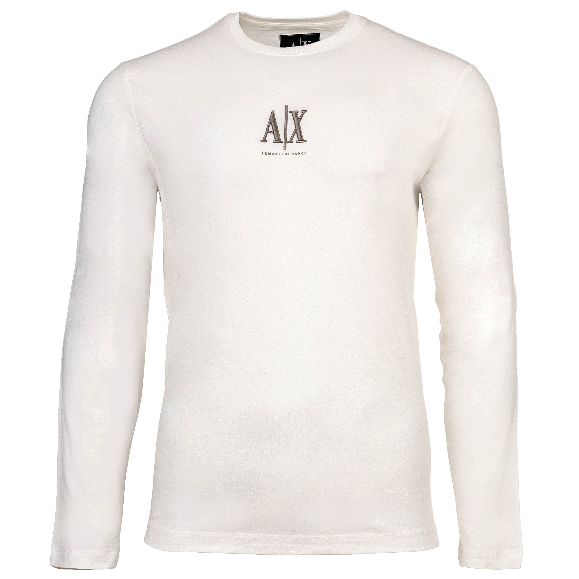 A|X ARMANI EXCHANGE Men's Long Sleeve - Long Sleeve, Round Neck, Logo, Cotton
