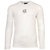 A|X ARMANI EXCHANGE Men's Long Sleeve - Long Sleeve, Round Neck, Logo, Cotton