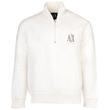 A|X ARMANI EXCHANGE Herren Sweatshirt mit Stehkragen und Half-Zip - Logo, Baumwoll-Mix