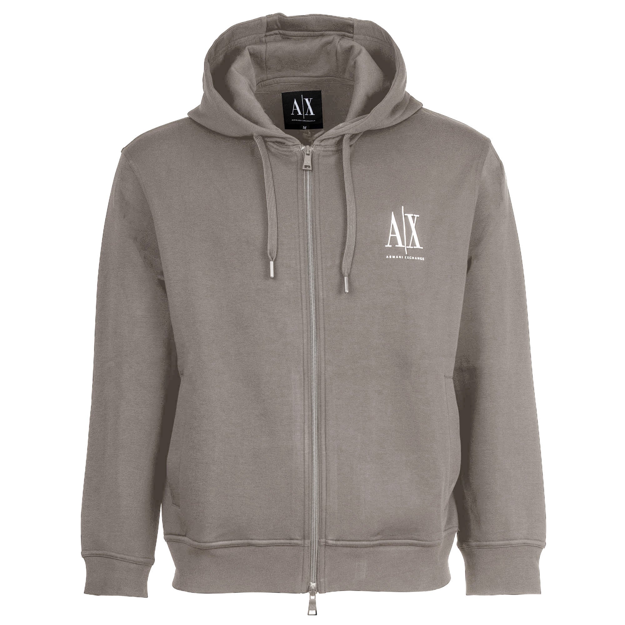 A|X ARMANI EXCHANGE men's hooded sweat jacket - hoodie full-zip, cotton blend