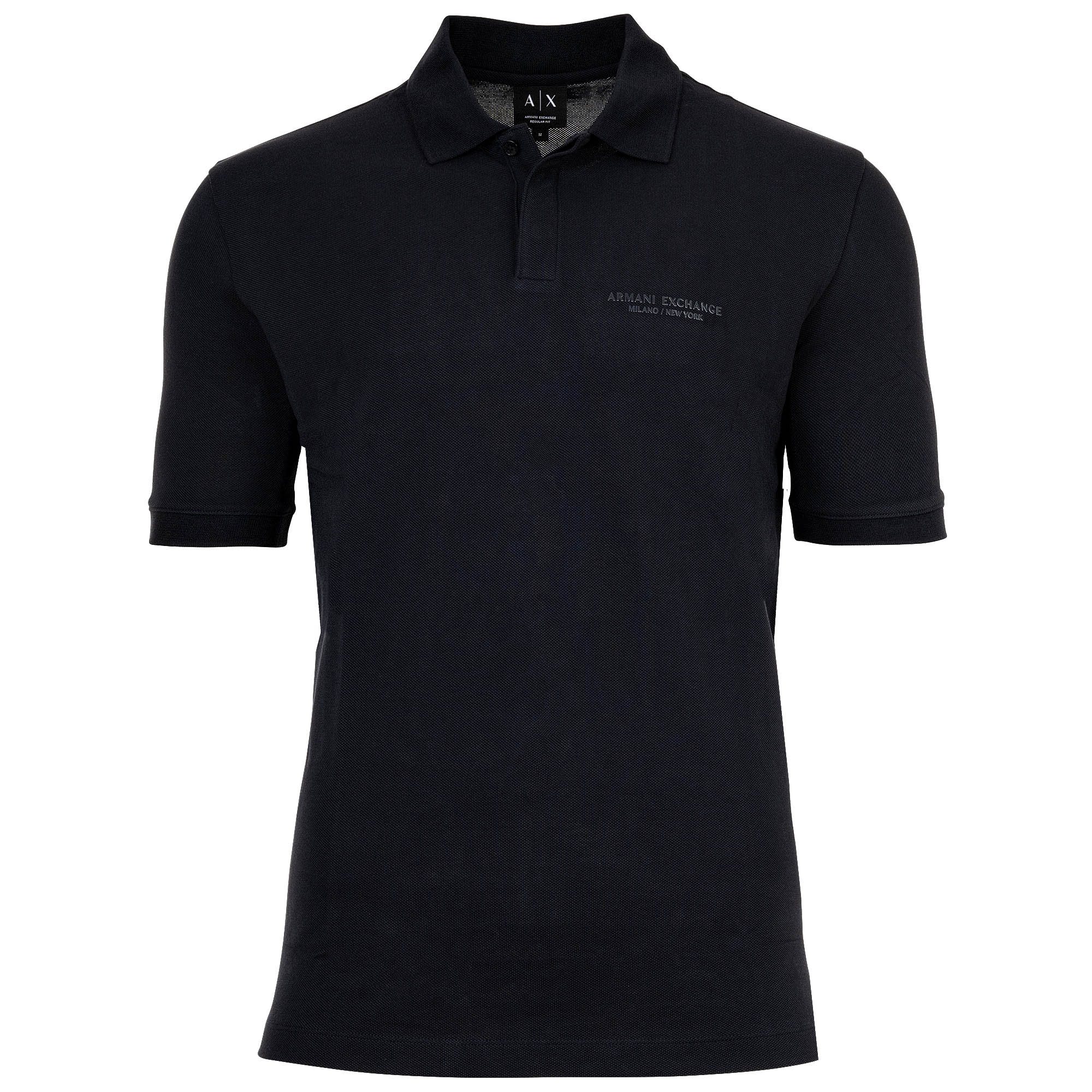 A|X ARMANI EXCHANGE Herren Poloshirt - Knopfleiste, Logo, Pique, Baumwolle