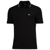 A|X ARMANI EXCHANGE Herren Poloshirt - Logo, Cotton Stretch, Kontraststreifen