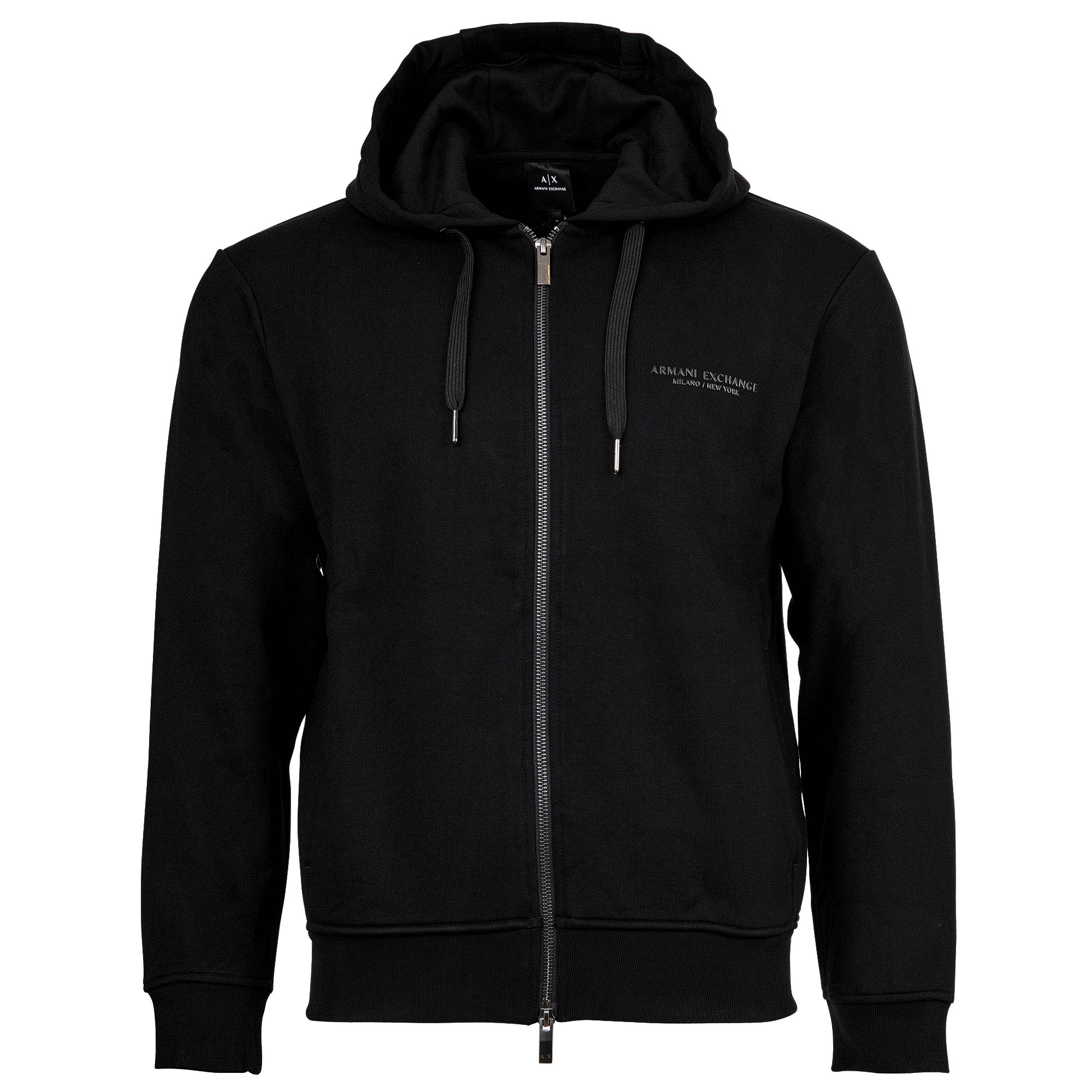 A|X ARMANI EXCHANGE Men's jacket - Sweat jacket, hood, cotton, single-coloured