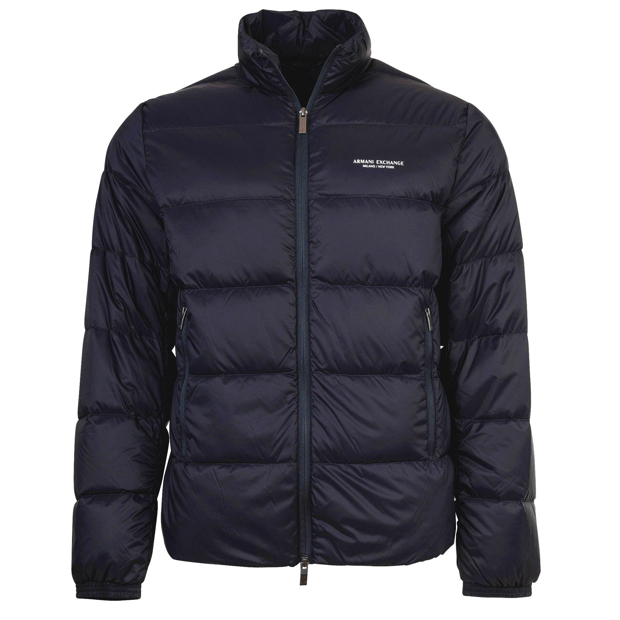 A|X ARMANI EXCHANGE Men's Down Jacket - Quilted jacket with stand-up collar, zipper, real down, warm lining