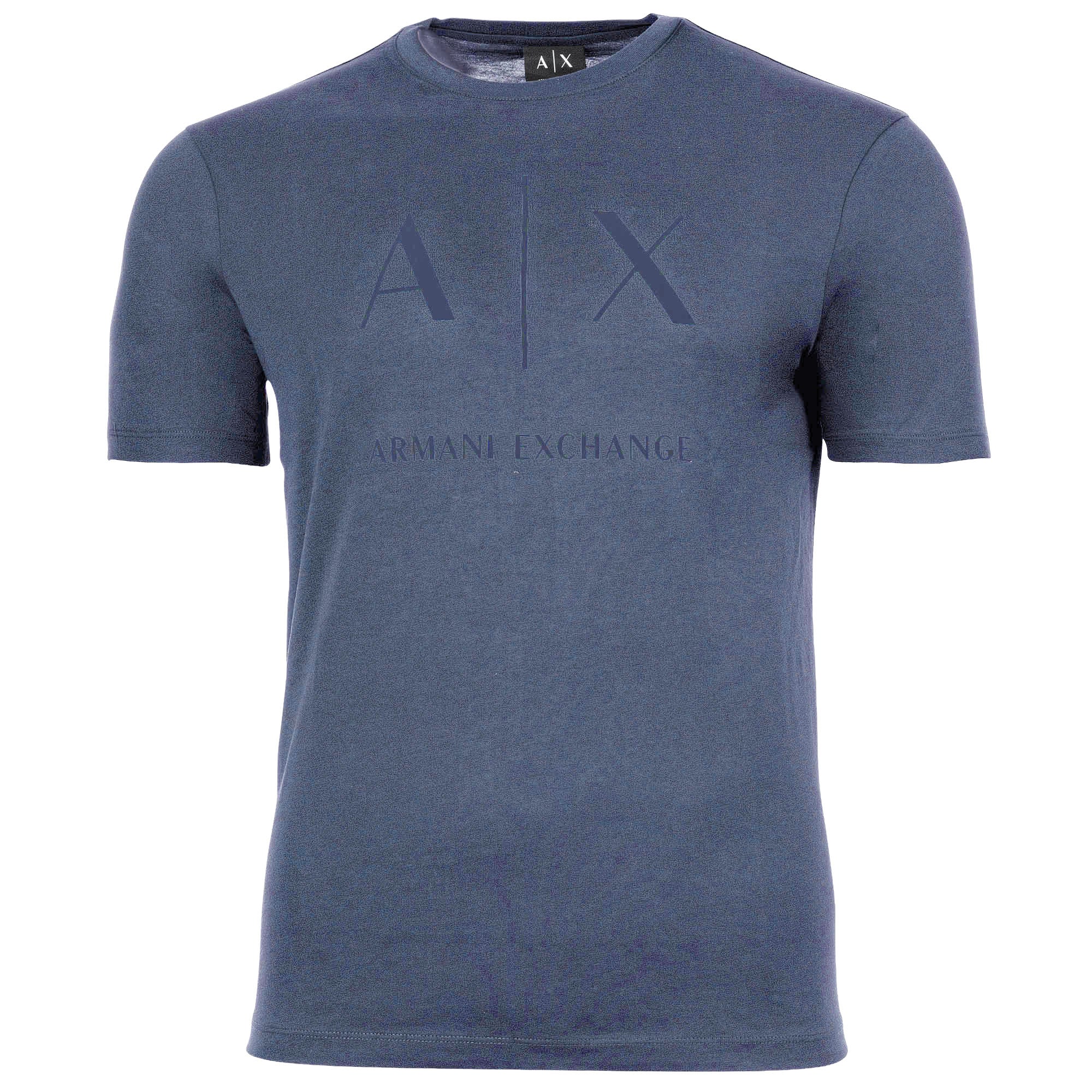A|X ARMANI EXCHANGE Herren T-Shirt - Rundhals, Kurzarm, Logoprint, Baumwolle