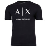 A|X ARMANI EXCHANGE Herren T-Shirt - Rundhals, Kurzarm, Logoprint, Baumwolle