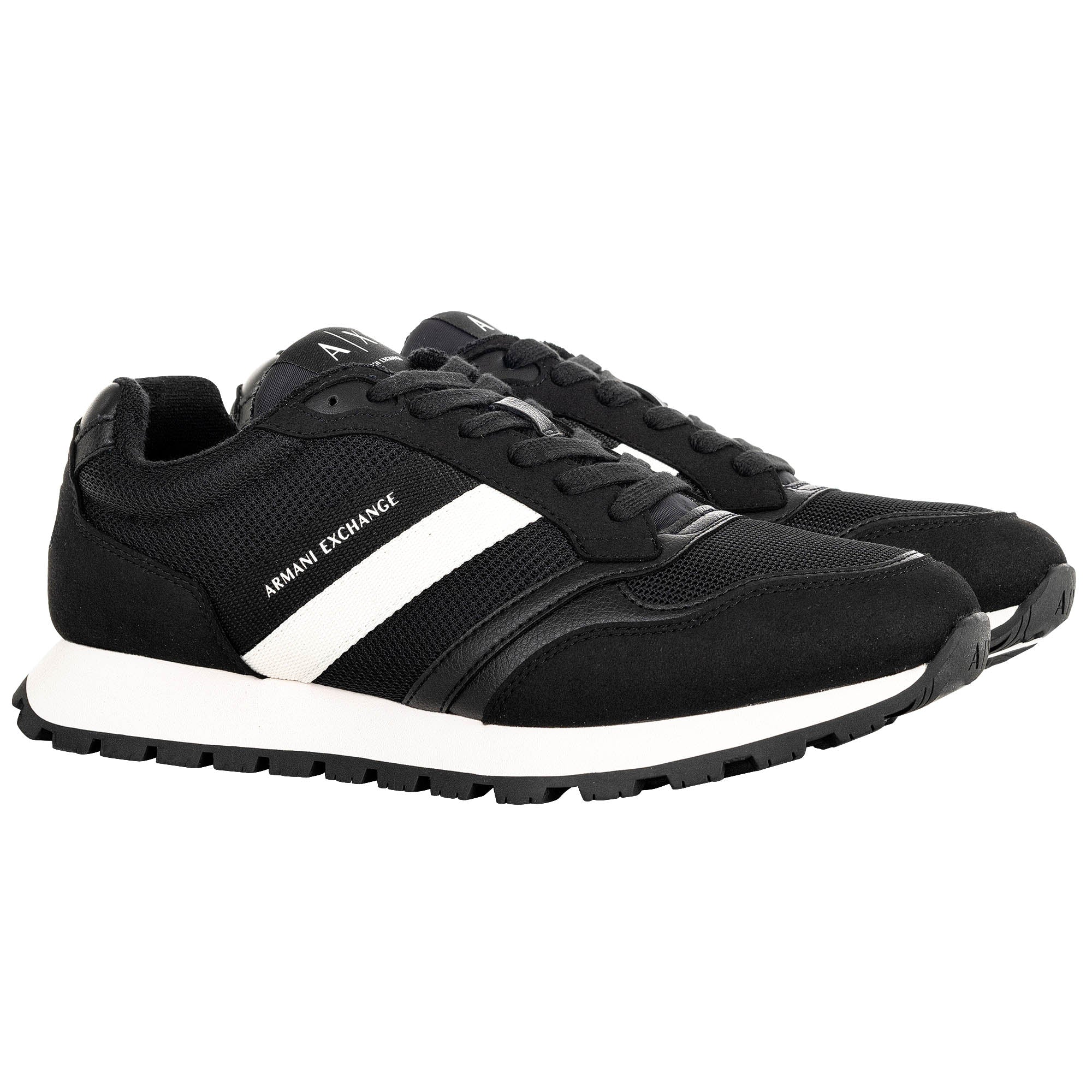 A|X ARMANI EXCHANGE Herren Sneaker - Drop Microsuede, Nylon, Mesh, Retro, Logo