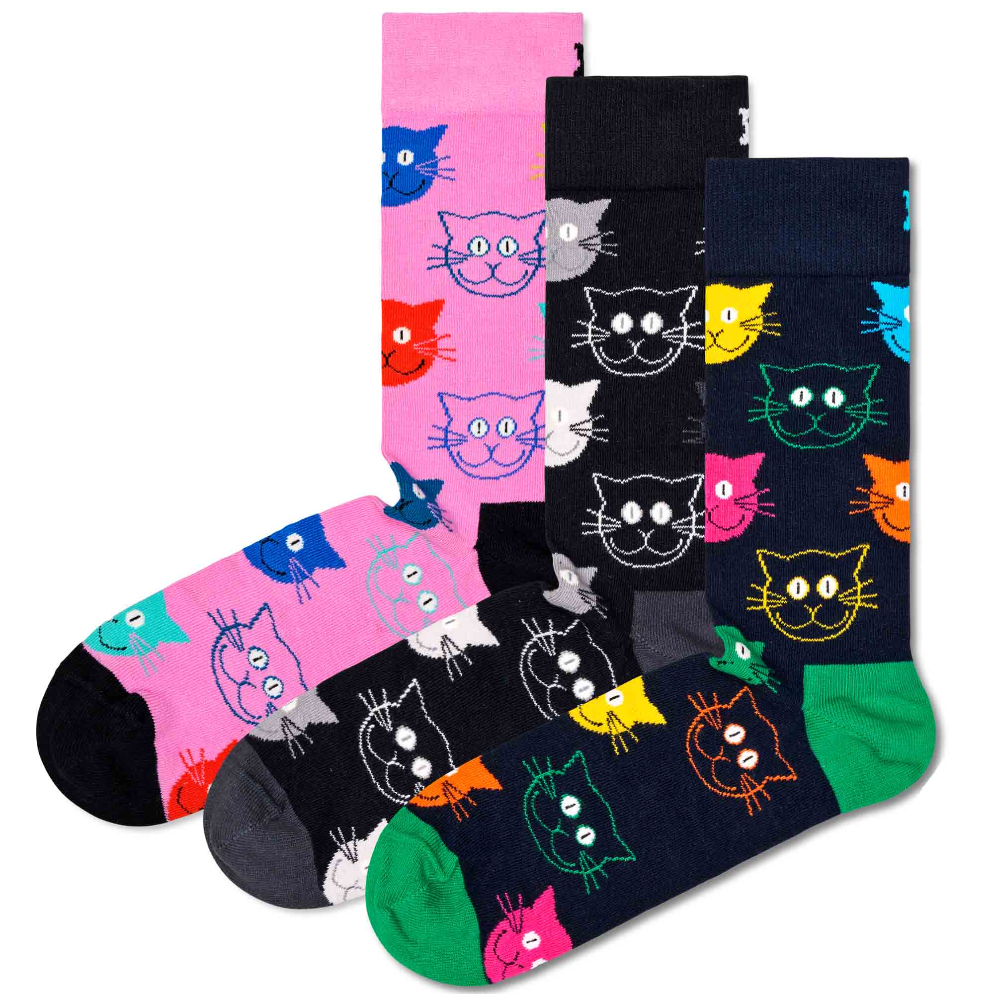 Happy Socks 3er Pack Unisex Socken - Geschenkbox, gemischte Farben