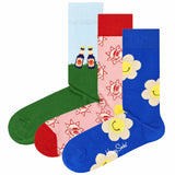 Happy Socks 3er Pack Unisex Socken - Geschenkbox, gemischte Farben