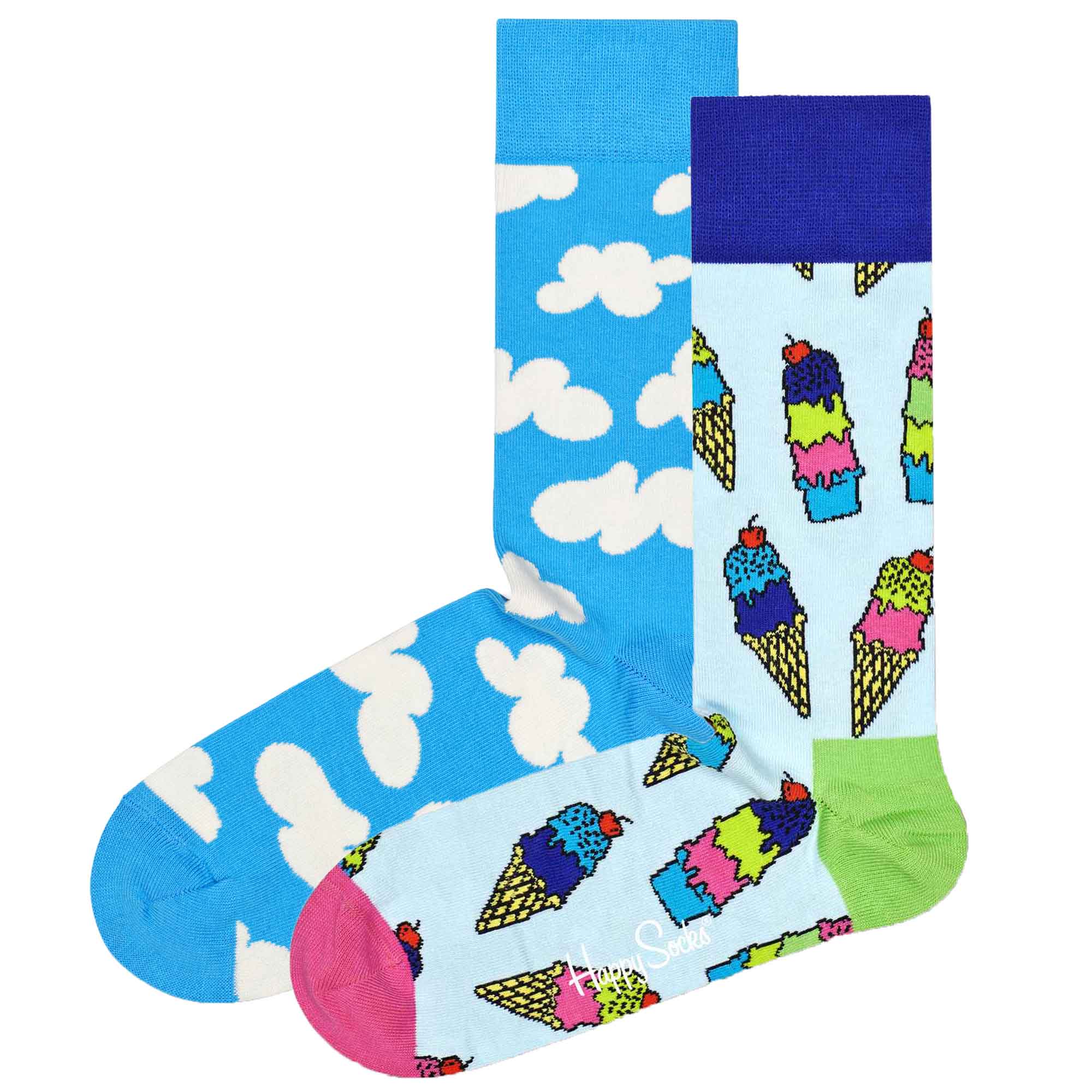 Happy Socks Unisex Socken, 2er Pack - Geschenkbox, Farbmix