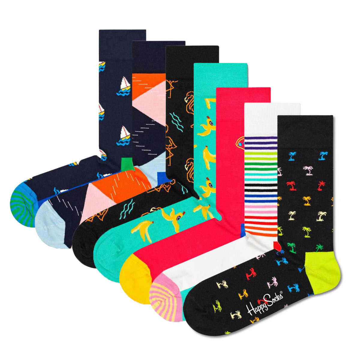 Happy Socks 7er Pack Unisex Socken - Geschenkbox, gemischte Farben
