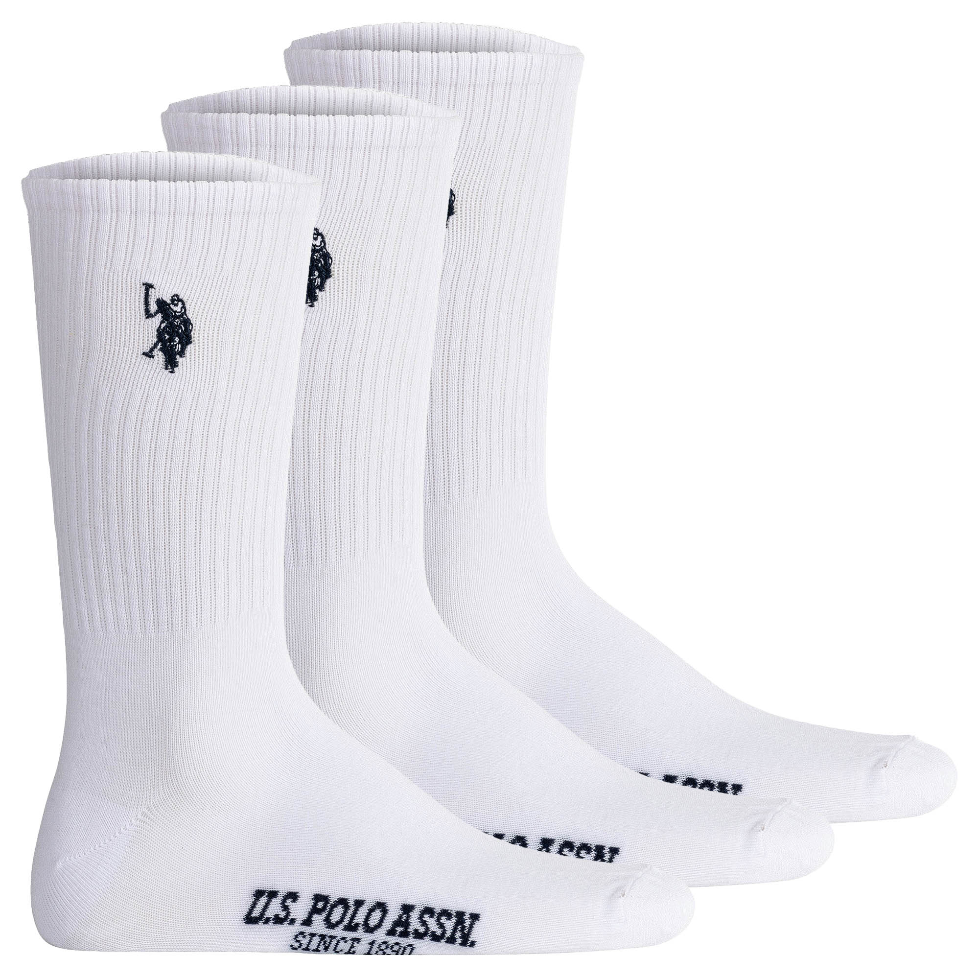 U.S. POLO ASSN. Herren Tennissocken, 3er Pack - Sportsocken, Logo, Baumwoll-Mix