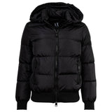 A|X ARMANI EXCHANGE Women's Down Jacket - Quilted Jacket with Hood, Zipper, Real Down, Warm Lining